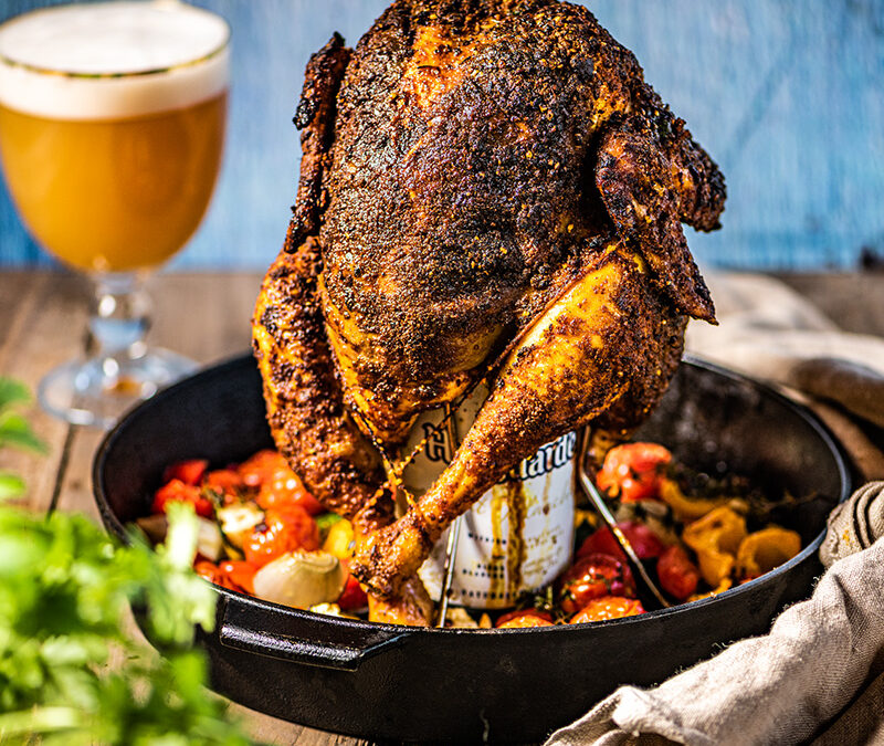 Folding Stainless Steel Beer Can Chicken Roaster
